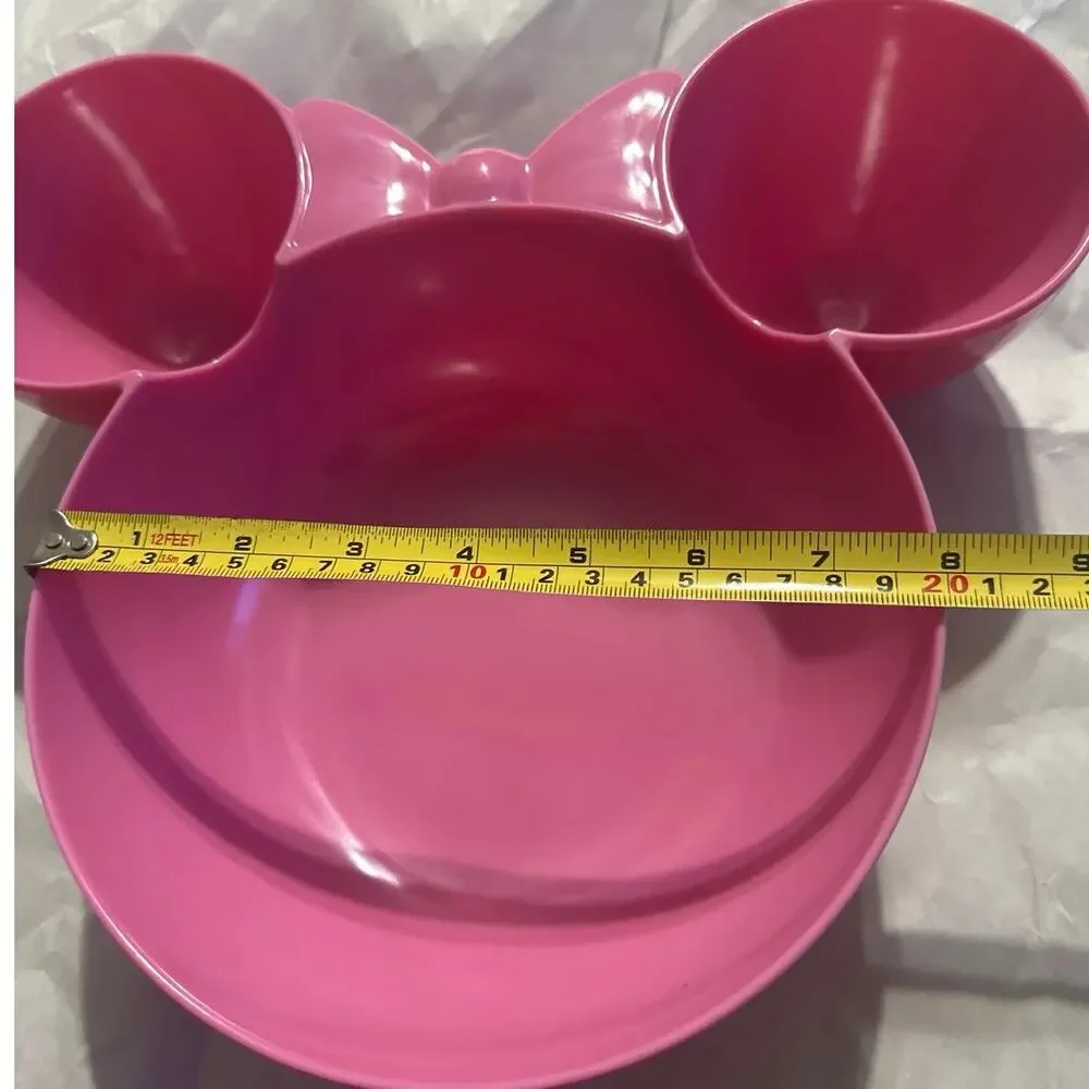 Zak! Disney Minnie Mouse shaped Pink chip and dip bowl. zak Designs. NWT - Picture 4 of 6